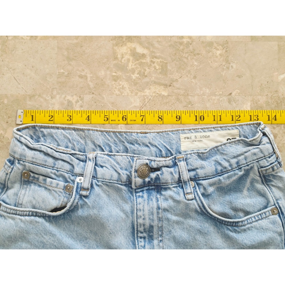 Rag & Bone Sofie Ultra High Rise Wide Leg Crop Jeans Cuffed Raw Hem Mari 27 - Picture 5 of 12